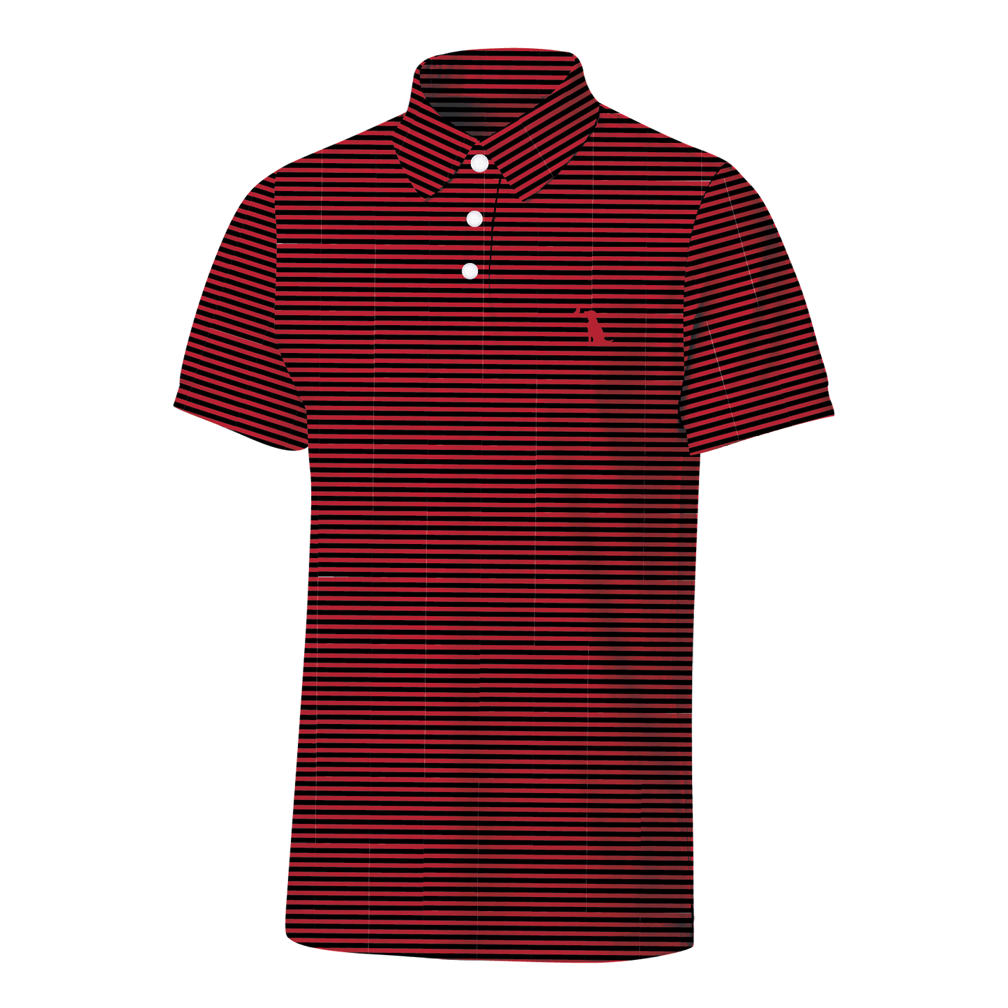 Collegiate Palms Polo - Red/Black