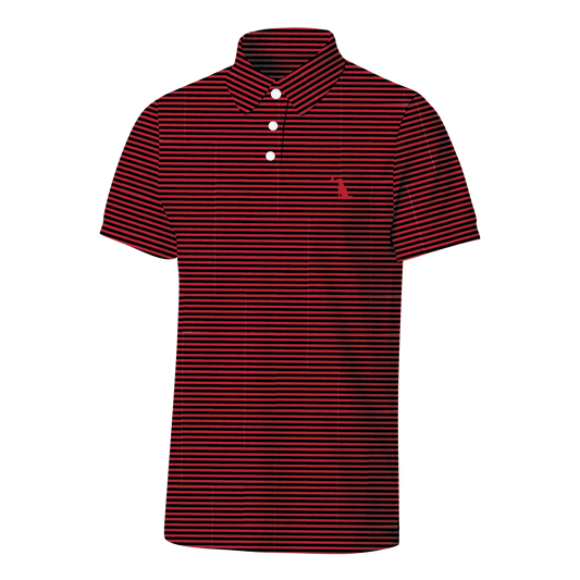 Collegiate Palms Polo - Red/Black