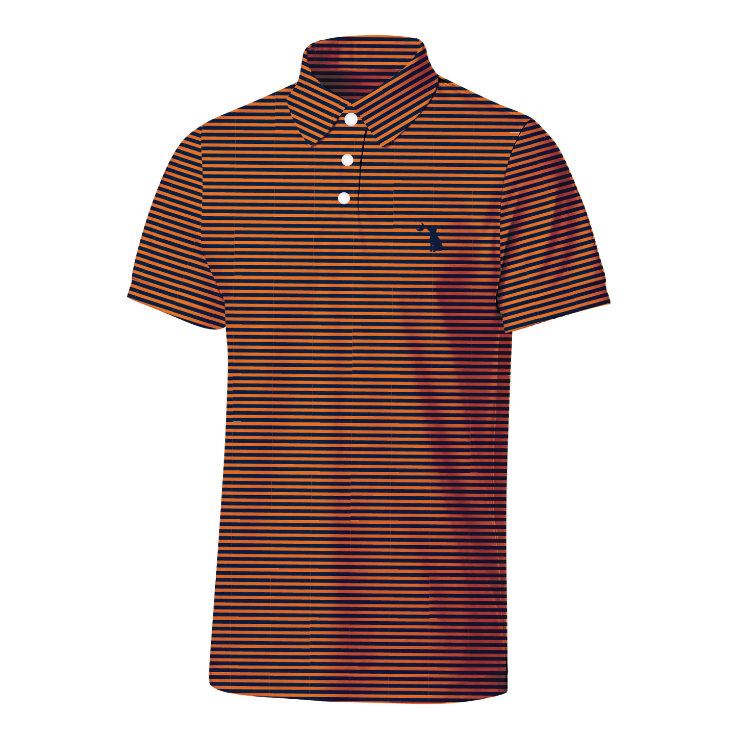 Collegiate Palms Polo - Navy/Orange