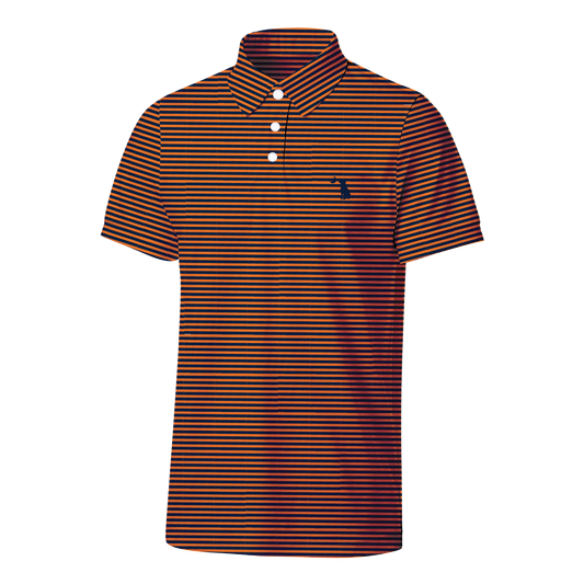 Collegiate Palms Polo - Navy/Orange