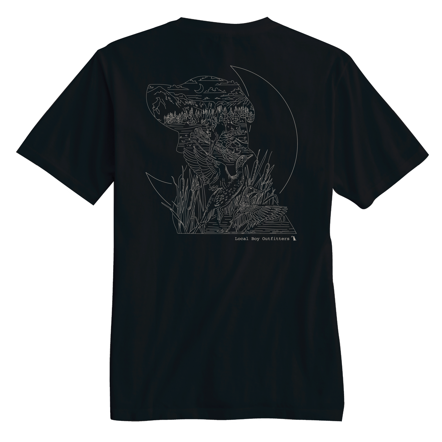Landscape Lines T-Shirt - Black