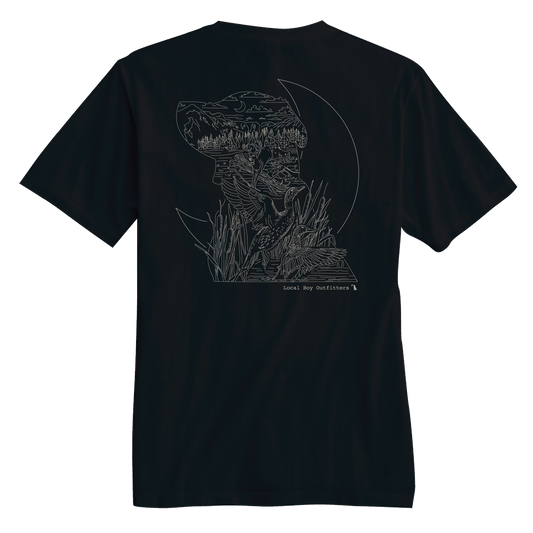 Landscape Lines T-Shirt - Black