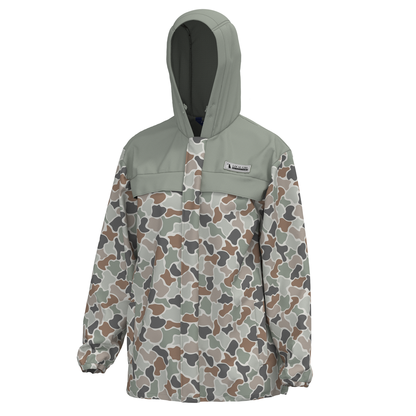 Local Girl Rain Jacket - Forest Camo Flora