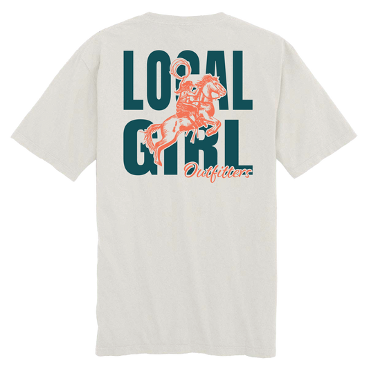 Local Girl Giddy Up T-Shirt - Silver