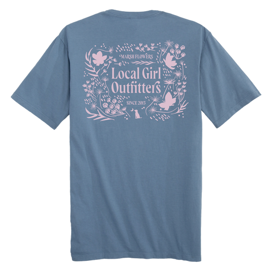 Local Girl Marsh Flowers T-Shirt - Slate