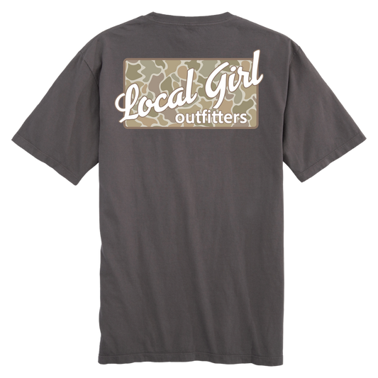Local Girl Forest Desert Plate T-Shirt - Gray