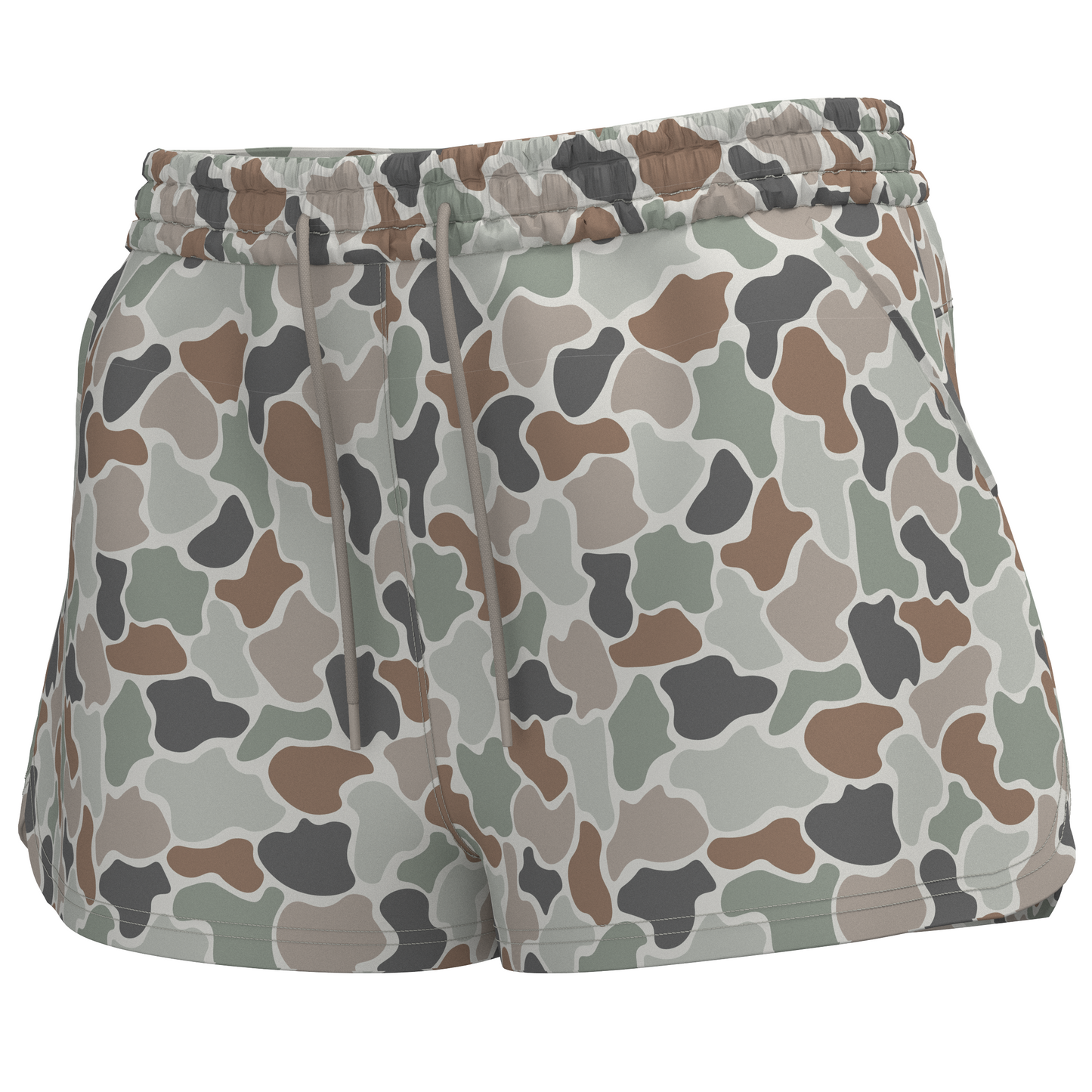 Local Girl Velvet Fleece Shorts - Forest Camo Flora
