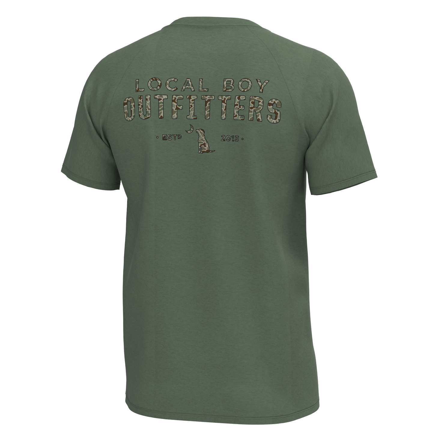 Old Signature Short Sleeve Heather Performance Shirt - Thyme