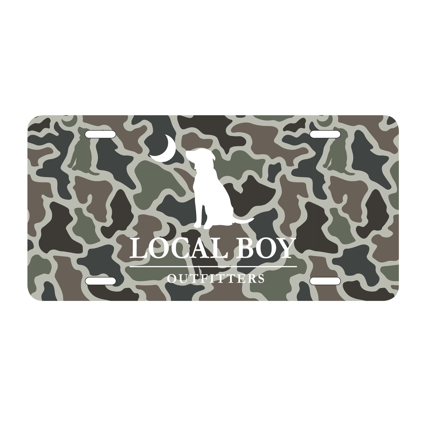 License Plate - Dog & Moon Camo