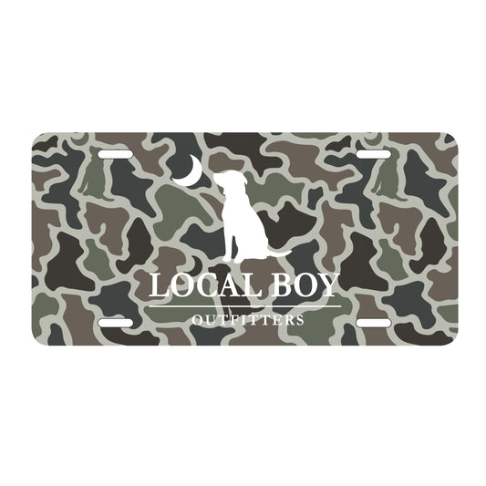 License Plate - Dog & Moon Camo