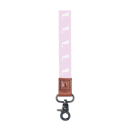 Local Girl Wrist Lanyard - Pink Dog & Moon