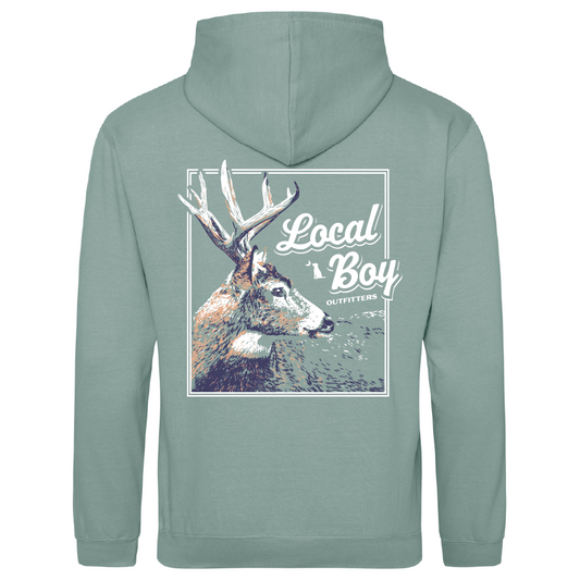 Brushwood Hoodie Stag Profile - Dusty Green