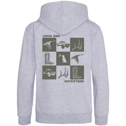 Local Girl Brushwood Hoodie Southern Moments - Heather Gray