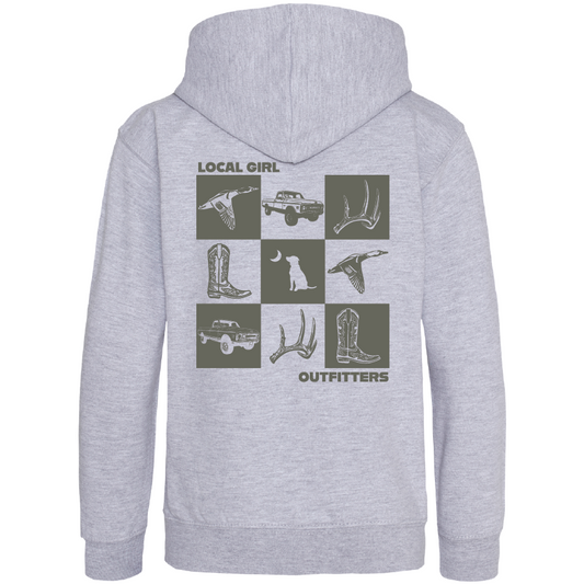 Local Girl Brushwood Hoodie Southern Moments - Heather Gray