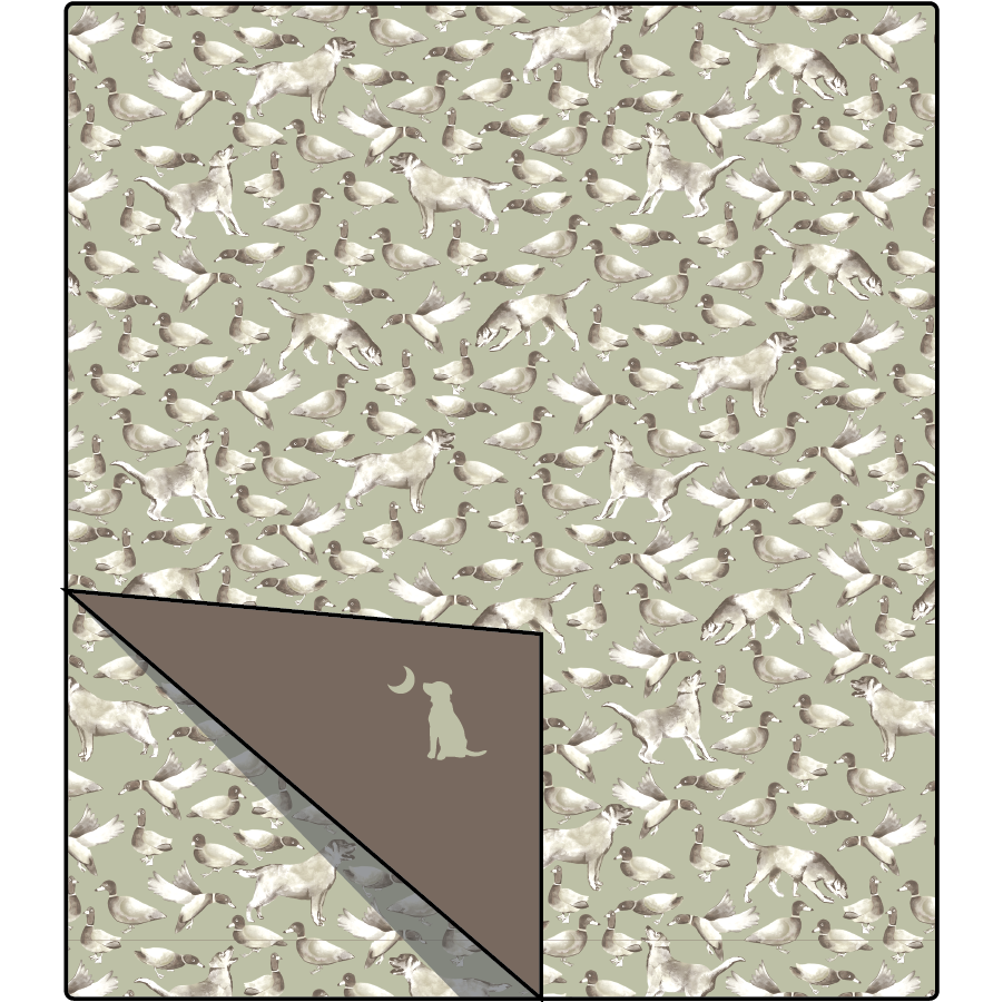 Baby Blanket - Green Duck Dog