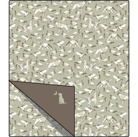 Baby Blanket - Green Duck Dog
