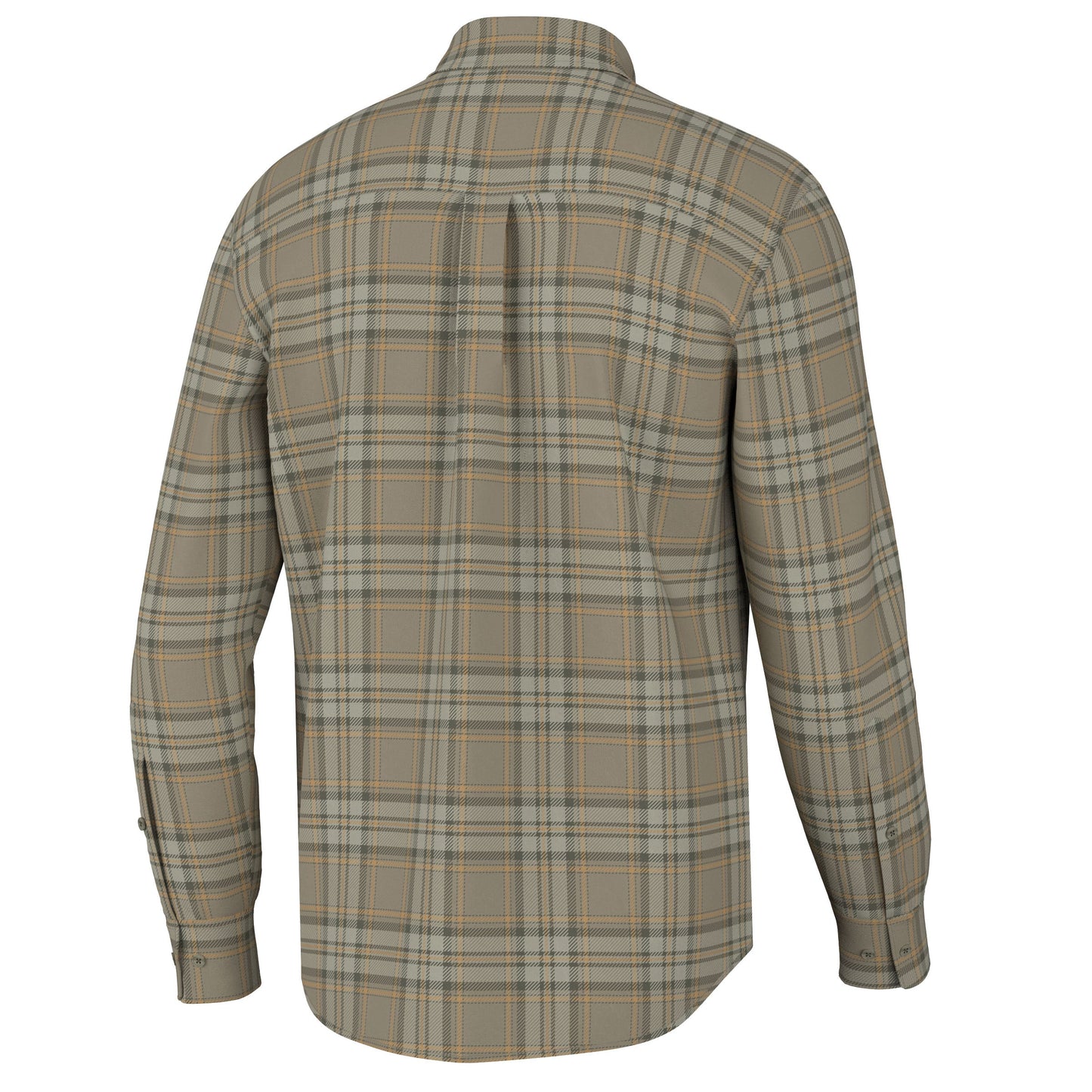 Phelan Stretch Flannel - Tan/Olive/Yellow