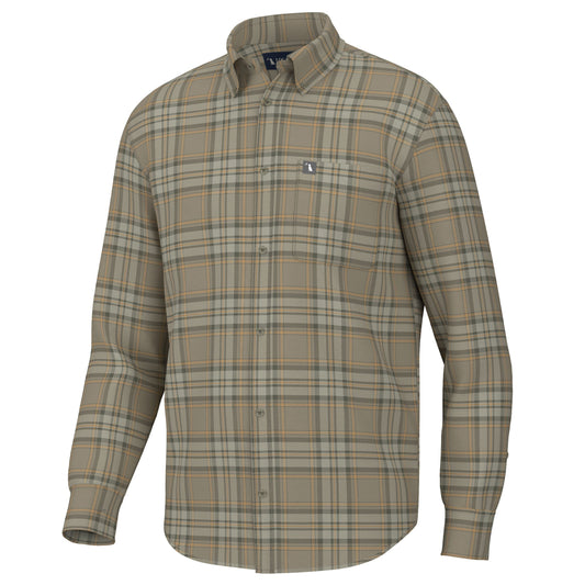 Phelan Stretch Flannel - Tan/Olive/Yellow