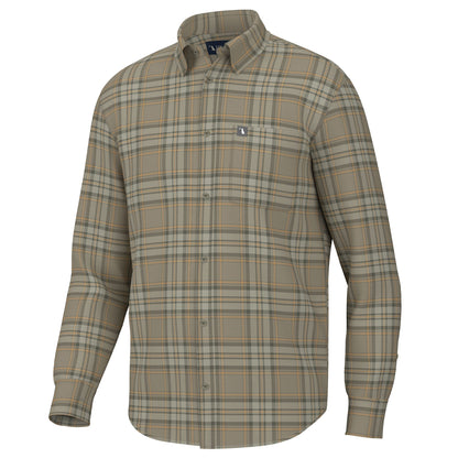 Phelan Stretch Flannel - Navy/Charcoal/Red