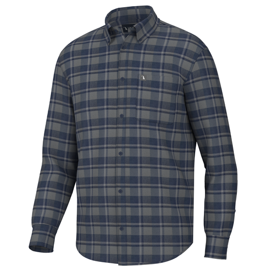 Hudson Stretch Flannel - Charcoal/Navy/Grey