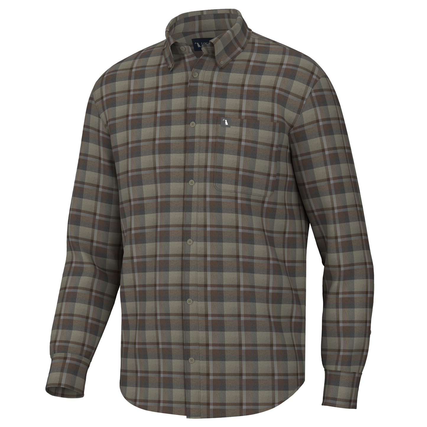 Hudson Stretch Flannel - Gunmetal/Wine/Navy