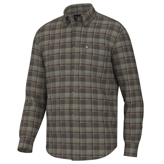 Hudson Stretch Flannel - Gunmetal/Wine/Navy