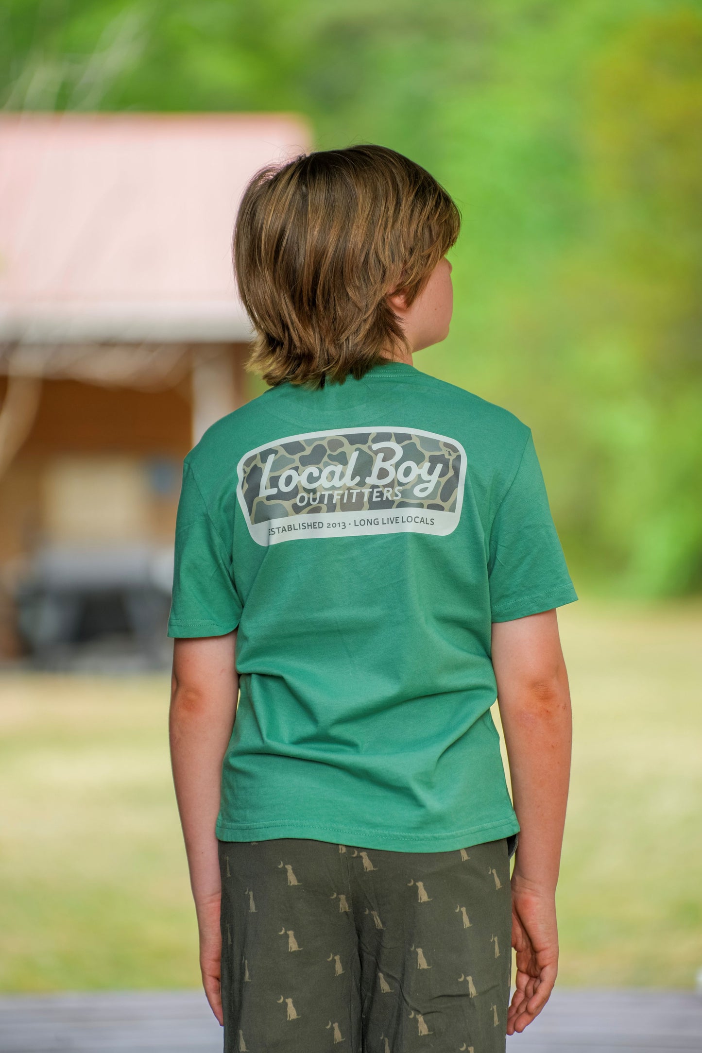 Youth Brush Camo Mark T-Shirt - Light Green