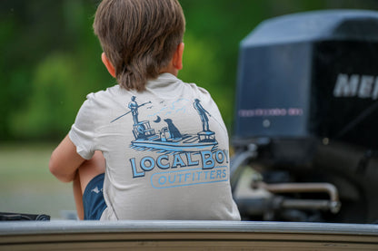 Youth Flat Fishin' T-Shirt - Silver