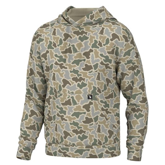 Youth Hilltop Cotton Hoodie - Sand Dog & Moon Camo