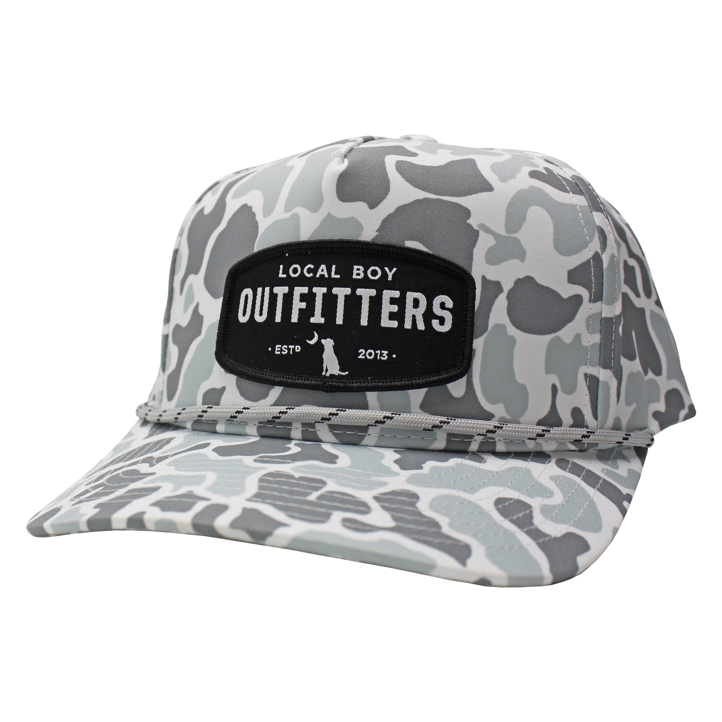 Youth Woven Patch High Crown Rope Hat