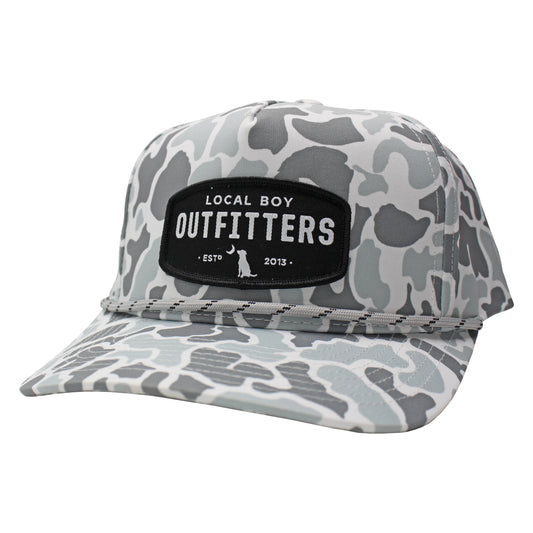 Youth Woven Patch High Crown Rope Hat