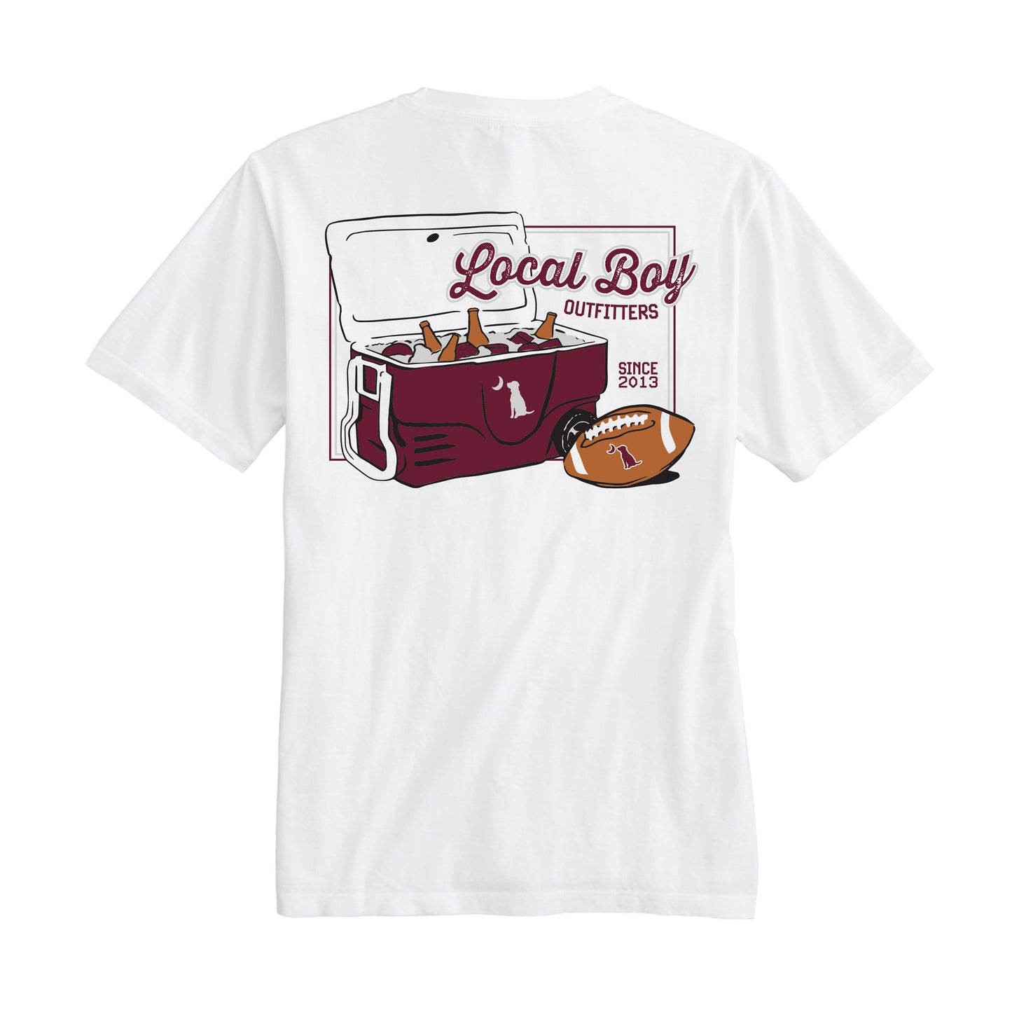 Game Day Cooler T-Shirt - Maroon/Light Gray