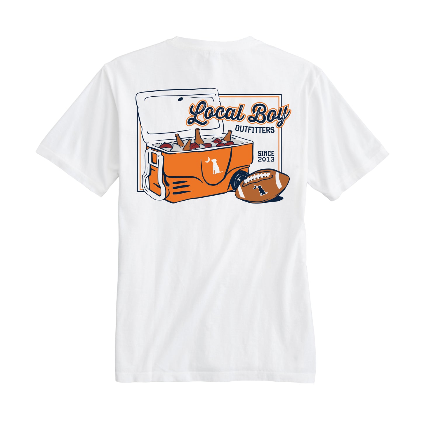 Game Day Cooler T-Shirt - Navy/Orange