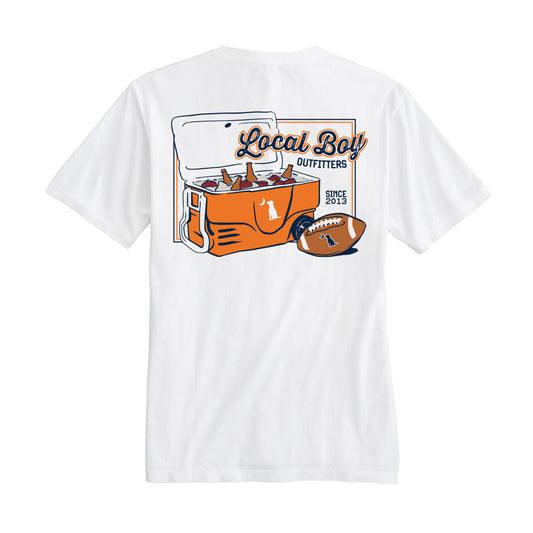 Game Day Cooler T-Shirt - Navy/Orange