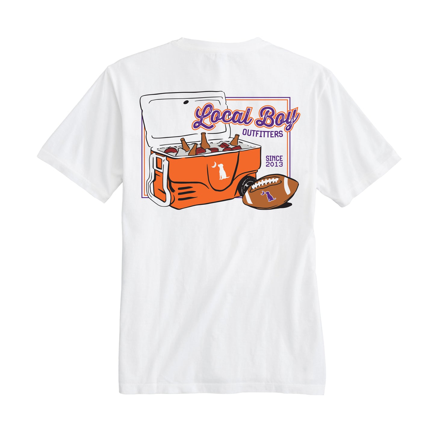 Game Day Cooler T-Shirt - Orange/Purple