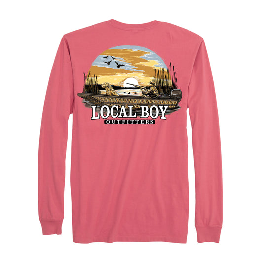 Sunset Hunt Long Sleeve T-Shirt - Brick
