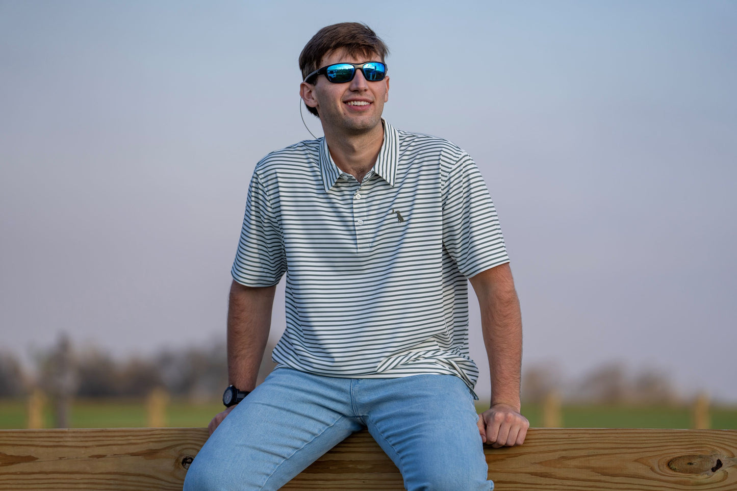Edisto Polo - Duck Green/White