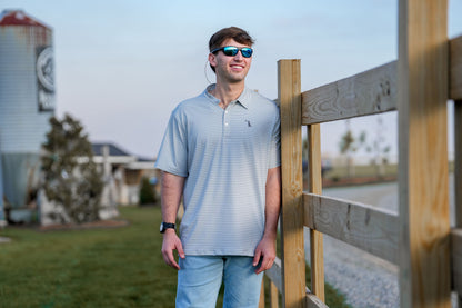 Edisto Polo - Dark Slate/White