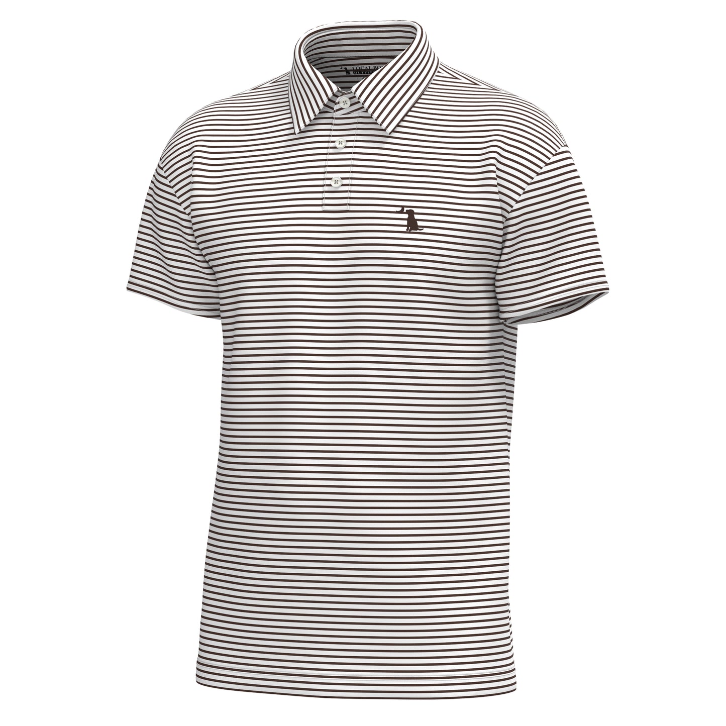 Edisto Polo - Espresso/White