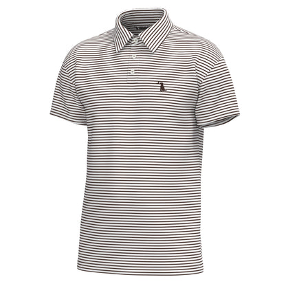 Edisto Polo - Espresso/White