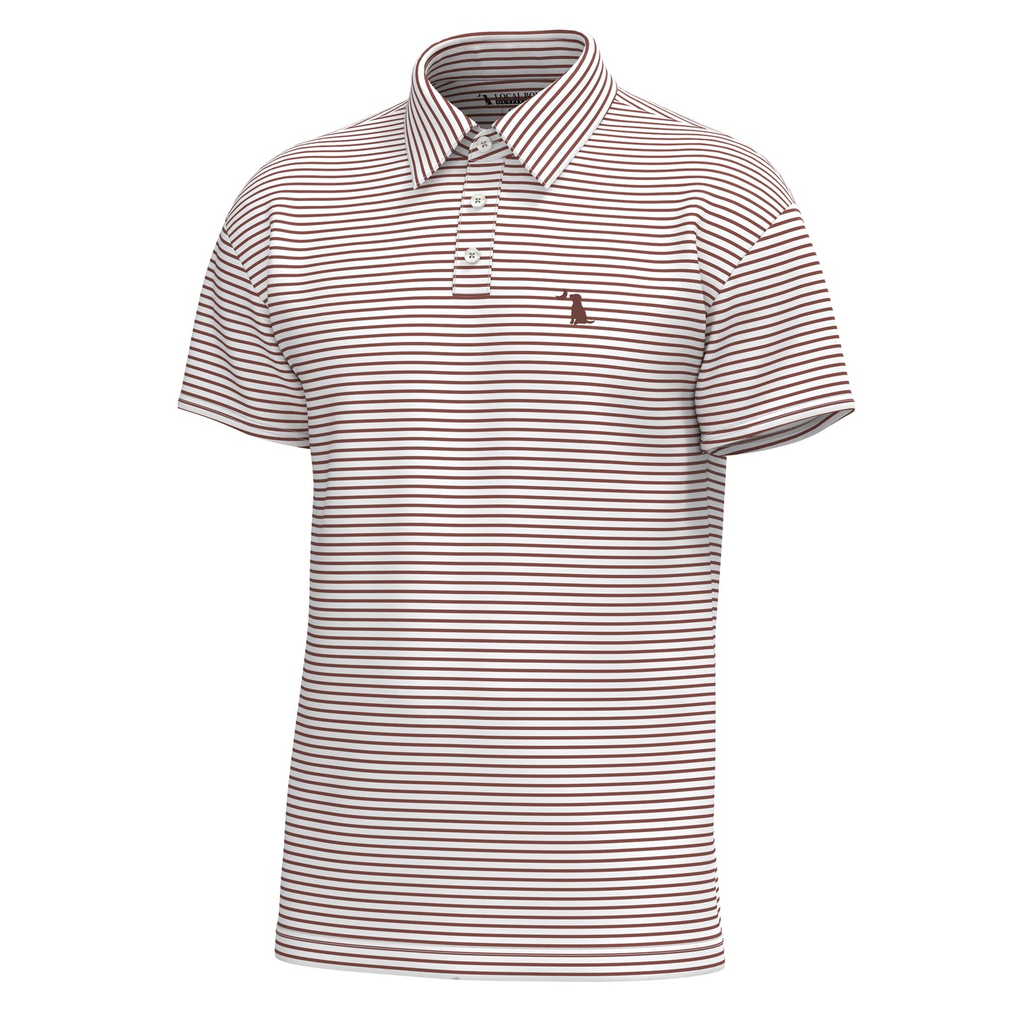 Edisto Polo - Mahogany/White
