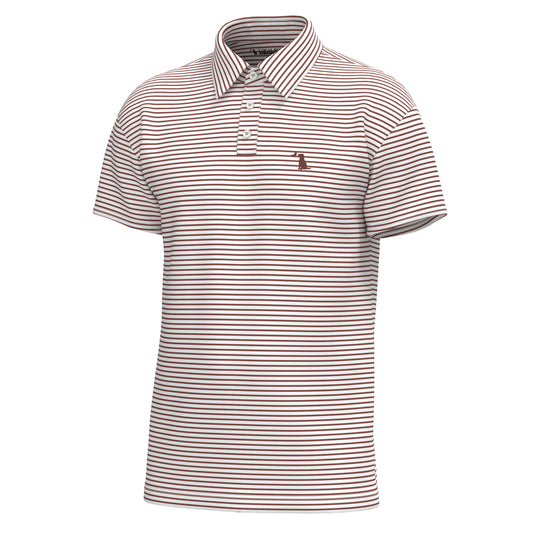Edisto Polo - Mahogany/White