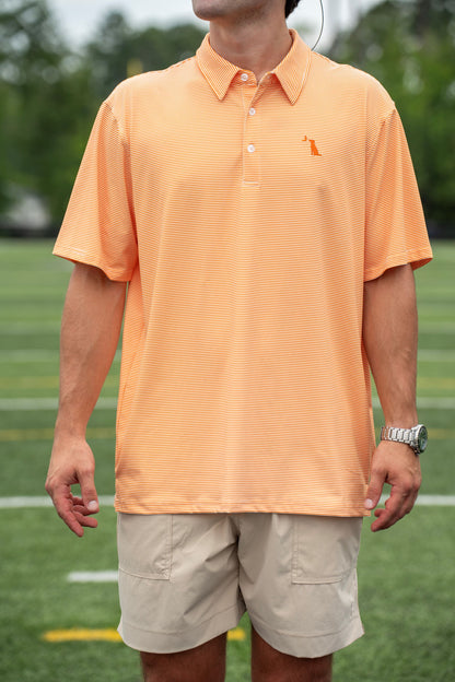 Collegiate Palms Polo - Big Orange/White