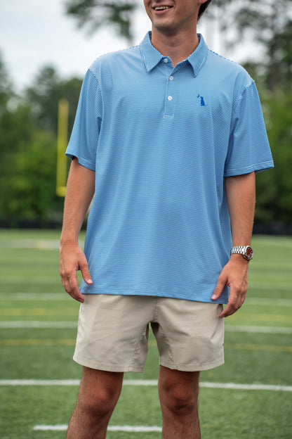 Collegiate Palms Polo - Blue/White