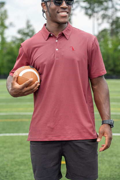 Collegiate Palms Polo - Garnet/Black