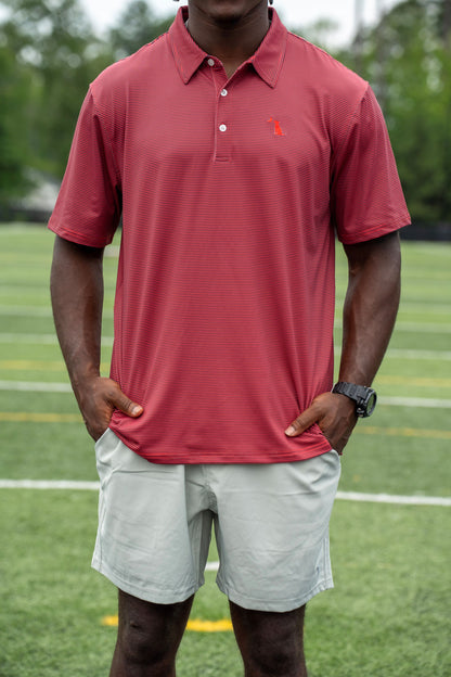 Collegiate Palms Polo - Red/Black