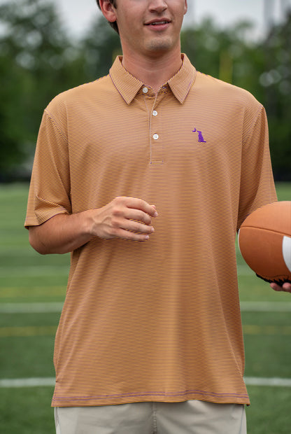 Collegiate Palms Polo - Yellow/Purple