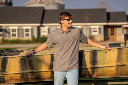 Surfside Polo - Dark Tan/Espresso/White
