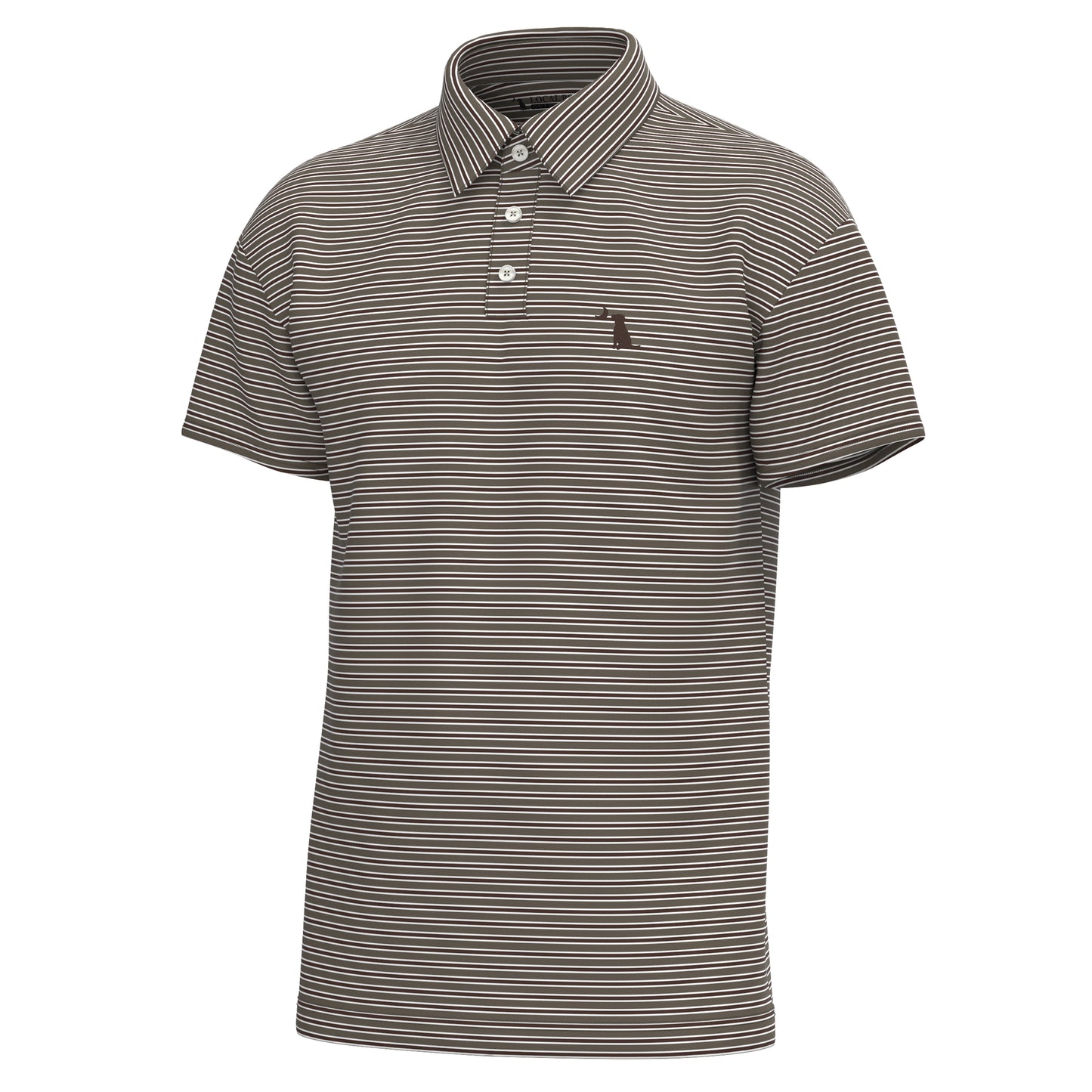 Surfside Polo - Dark Tan/Espresso/White