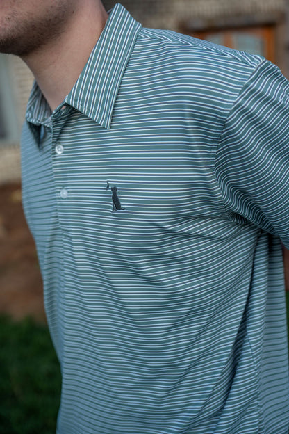 Surfside Polo - Thyme/Olive/White